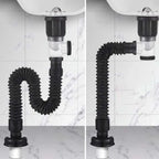 1-3 PCS Flip Top Anti-Odor Drain Pipe Set Sink Drain Retractable Deodorizing Filter Flexible Downspout Bathroom Anti Clogging