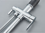 Black Purification Kitchen Faucets Pull Out Kitchen Water Filter Tap 3 Way Mixer Tap torneira para cozinha de parede Crane