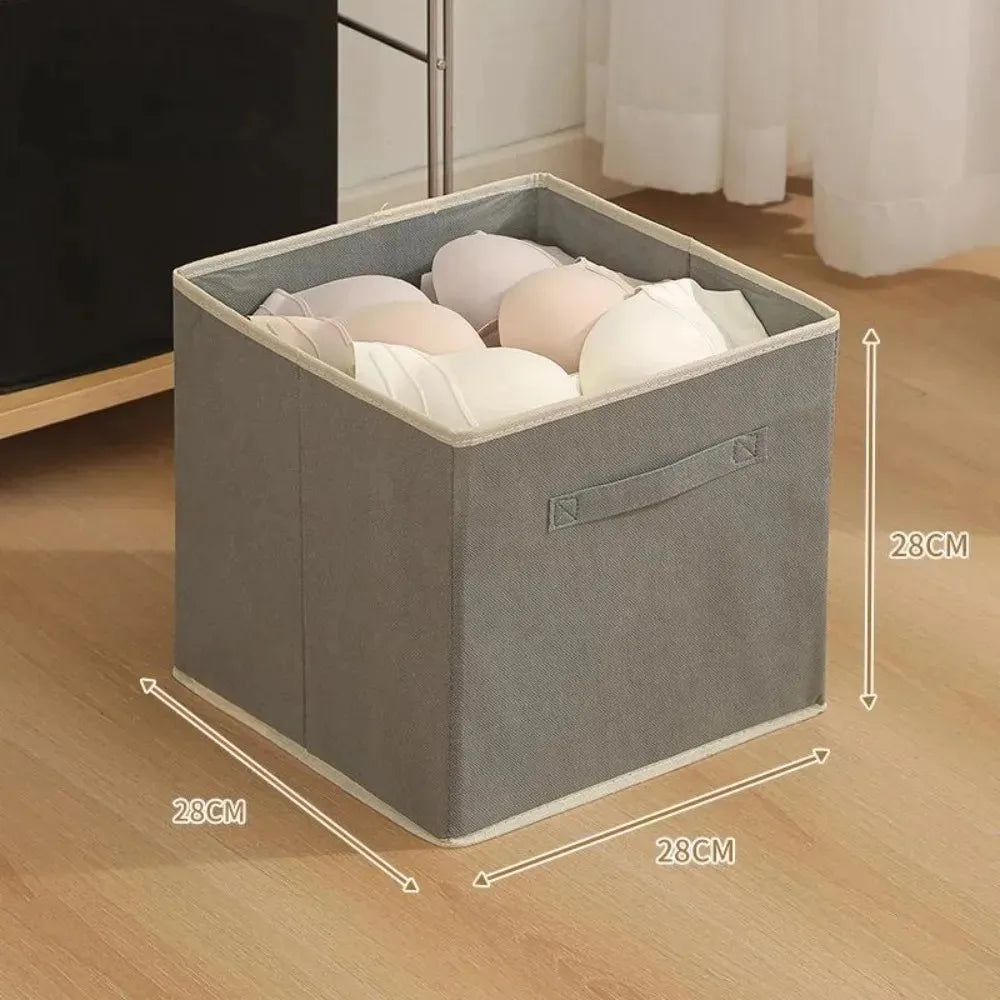 1PC Cube Storage Box Non Woven Foldable Home Supplies Wardrobe Space Saving for Toy Clothes Office Storage Organizer