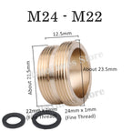 lengthened Kitchen Faucet Adapter 16 18 20 22 24mm To M22 Connector Kitchen Aerator Water Faucet  Bubbler Conversion Fittings