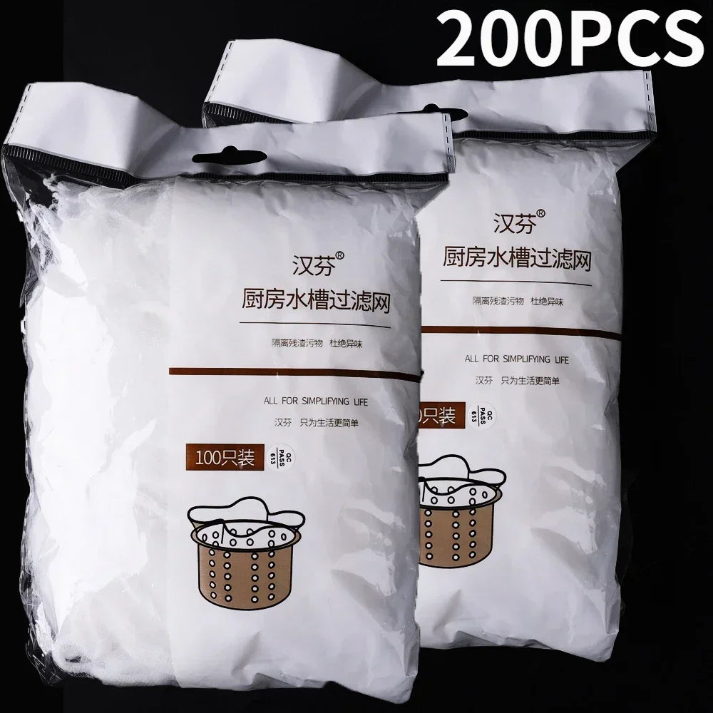500/30pcs Disposable Kitchen Sink Filter Kitchen Sink Strainer Drain Hole Mesh Bags Anti-blocking Garbage Bag Filters Strainers