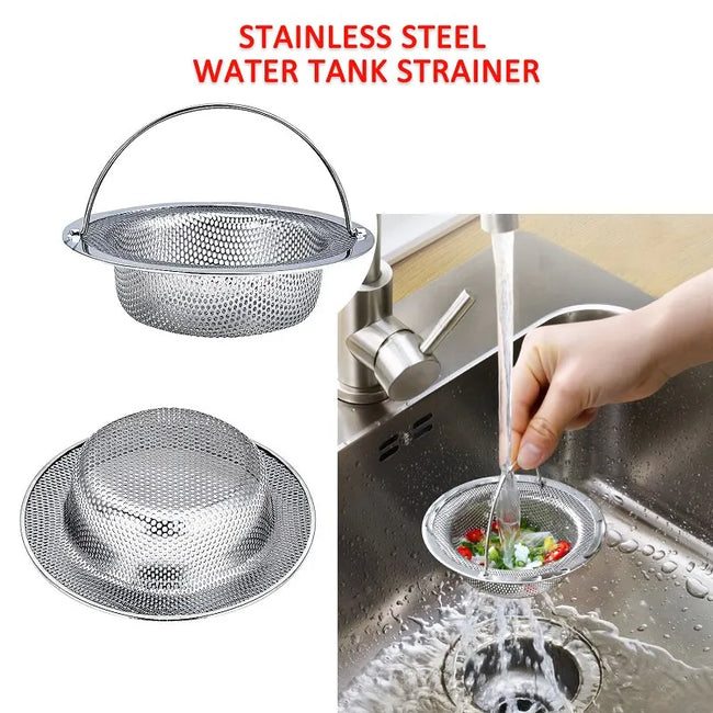 1Pc Stainless Steel Sink Filter Trap Bathtub Hair Catcher Stopper Kitchen Coffee Food Slag Mesh Strainer Floor Drain with Handle Main Image