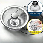 Universal Stainless Steel Sink Kitchen Strainer  Anti-Clogging Mesh Filter for Bathroom  Sinks Manual No Electricity Required