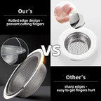 1Pc Stainless Steel Sink Filter Trap Bathtub Hair Catcher Stopper Kitchen Coffee Food Slag Mesh Strainer Floor Drain with Handle