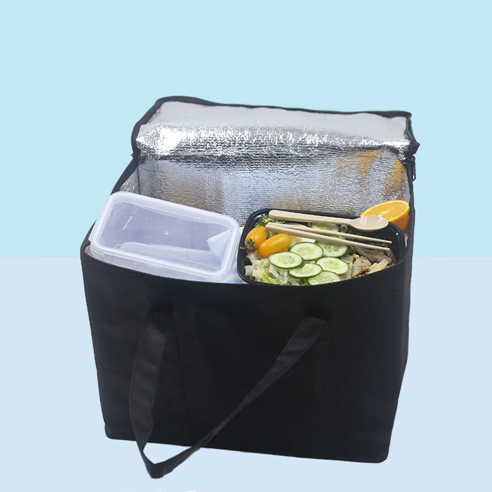 Insulated Thermal Cooler Bag Insulation To Keep Cold Large Capacity Portable Lunch Bag Zip Picnic Camping Tin Foil Food Bags