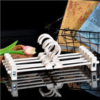 5PCS New Adjustable Skirt Peg Hanger Non-Slip Portable Trouser Clips Save Space Hangers Household