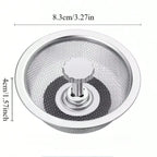 Universal Stainless Steel Sink Kitchen Strainer  Anti-Clogging Mesh Filter for Bathroom  Sinks Manual No Electricity Required