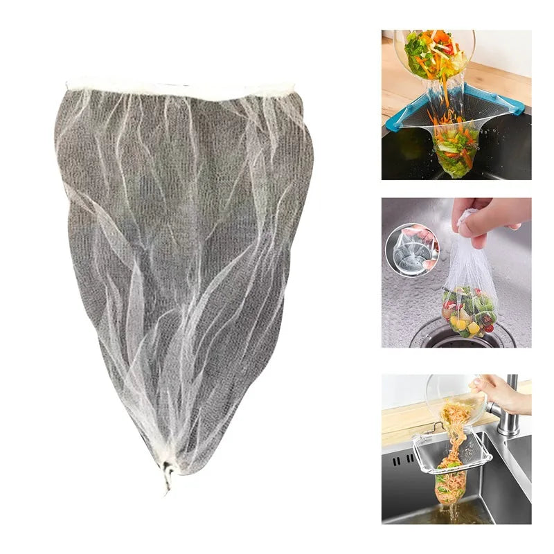 Hanging Net Filter Bag Multi-Purpose Triangle Drainage Rack Drain Basket Kitchen Sink Filter Leftovers Soup Food Drainer