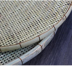 Bamboo Weaving Flat Perforated Sieve Dustpan Household Weaving Handmade Bamboo Products Bamboo Sieve porose roundness