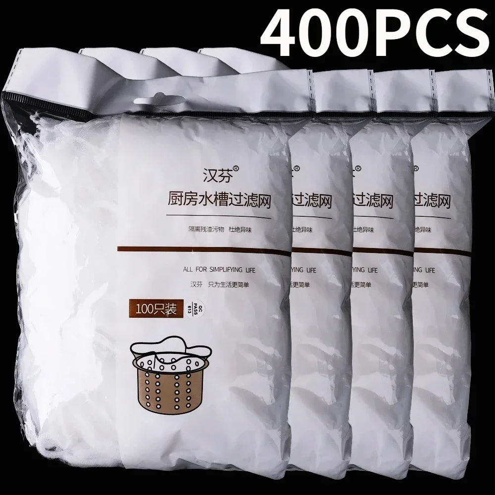 500/30pcs Disposable Kitchen Sink Filter Kitchen Sink Strainer Drain Hole Mesh Bags Anti-blocking Garbage Bag Filters Strainers