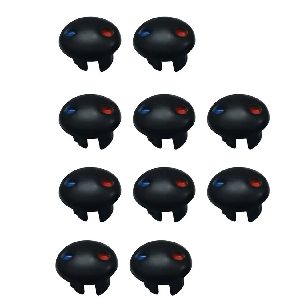 10PCS Faucet Handle Hot And Cold Water Sign Red And Blue Label Decoration Cover Kitchen Bathroom Mixer Tap Indicate For Holes