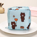 Portable Waterproof Sanitary Pad Holder Bag - Zippered Pouch for Tampons Pads, Menstrual Organizer for Women Girls Travel