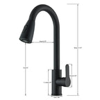 Wanmivezlo Kitchen Faucets Pull Out Kitchen Tap Cold Hot Water Tap Single Handle Mixer Tap Deck Mounted Crane Swivel Spray Tap