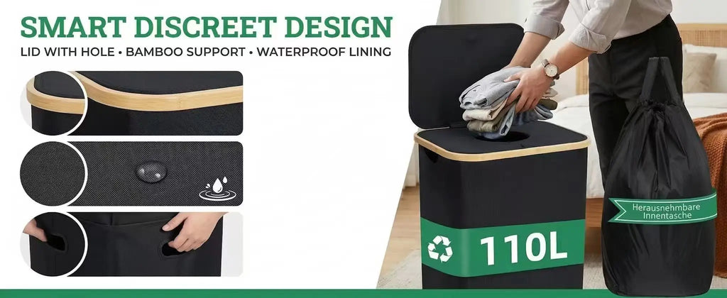 110L/160L Recycling Basket Collection Bag Empty Bottle Storage, Oxford Cloth Foldable, With Removable Recyclable Bottle Tote Bag