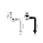 1-3 PCS Flip Top Anti-Odor Drain Pipe Set Sink Drain Retractable Deodorizing Filter Flexible Downspout Bathroom Anti Clogging