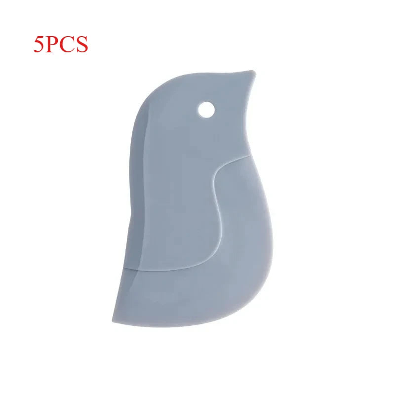 1/3/5pcs kitchen multifunctional soft scraper, dirt and grease cleaning tool, silicone scraper for cleaning pots and oil stains