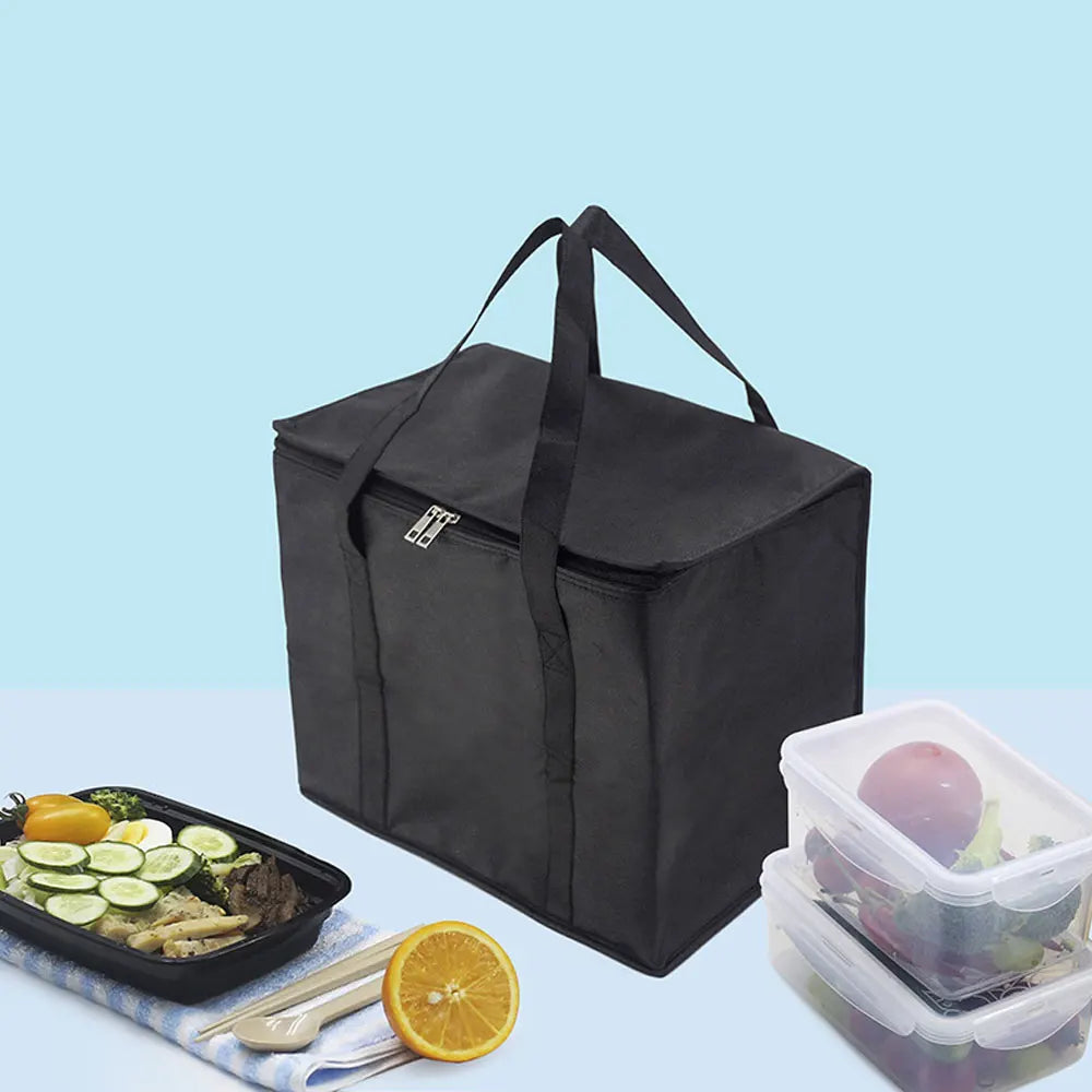 Insulated Thermal Cooler Bag Insulation To Keep Cold Large Capacity Portable Lunch Bag Zip Picnic Camping Tin Foil Food Bags