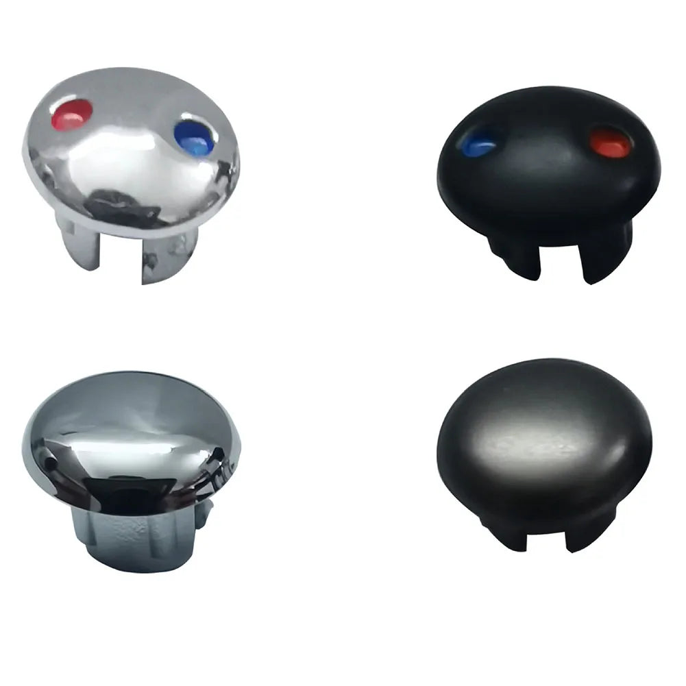 10PCS Faucet Handle Hot And Cold Water Sign Red And Blue Label Decoration Cover Kitchen Bathroom Mixer Tap Indicate For Holes