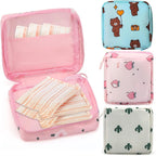 Portable Waterproof Sanitary Pad Holder Bag - Zippered Pouch for Tampons Pads, Menstrual Organizer for Women Girls Travel