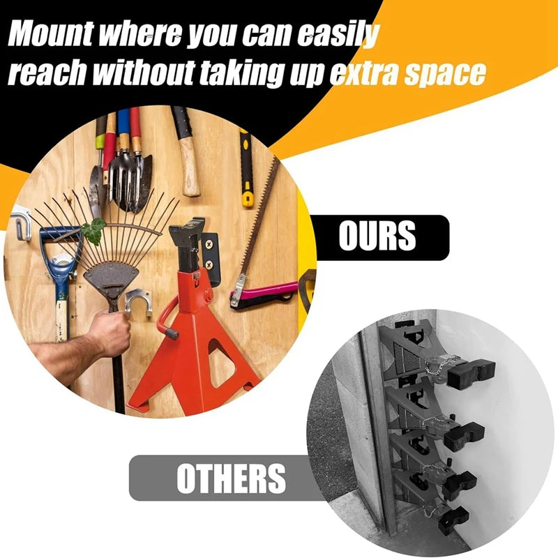 Jack Stands Wall Mount Organizer, Car Jack Stands Storge Rack/Hanger/Hook Wall Mount Heavy Duty Holder