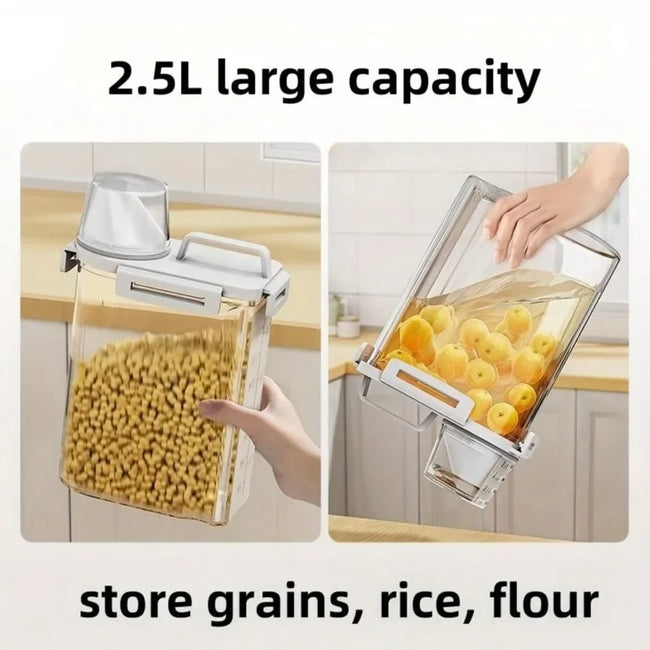 2.5L Covered Moisture-proof Sealed Storage Container - Used for Grain, Nut, Flour, Rice Food Storage Boxes Main Image