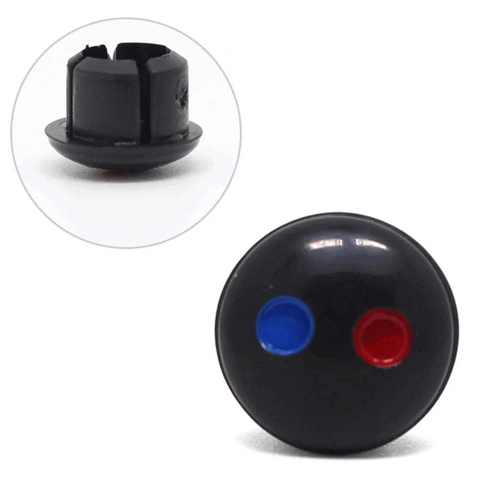10PCS Faucet Handle Hot And Cold Water Sign Red And Blue Label Decoration Cover Kitchen Bathroom Mixer Tap Indicate For Holes