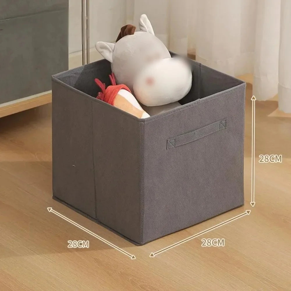 1PC Cube Storage Box Non Woven Foldable Home Supplies Wardrobe Space Saving for Toy Clothes Office Storage Organizer