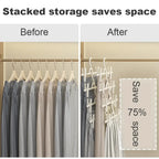 5PCS New Adjustable Skirt Peg Hanger Non-Slip Portable Trouser Clips Save Space Hangers Household