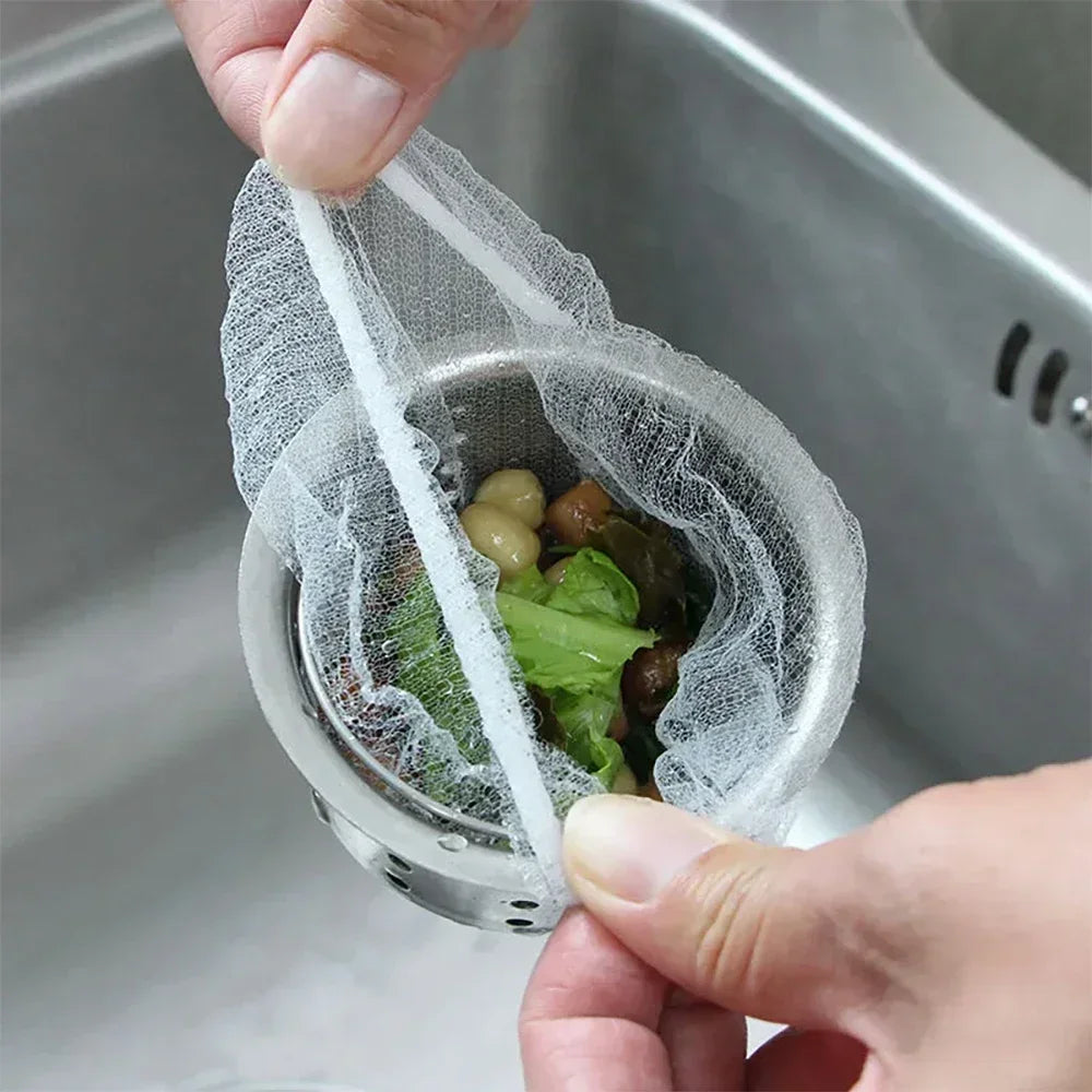 500/30pcs Disposable Kitchen Sink Filter Kitchen Sink Strainer Drain Hole Mesh Bags Anti-blocking Garbage Bag Filters Strainers