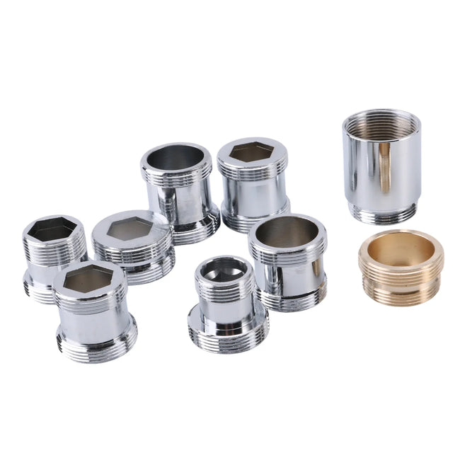 lengthened Kitchen Faucet Adapter 16 18 20 22 24mm To M22 Connector Kitchen Aerator Water Faucet  Bubbler Conversion Fittings Hover Image