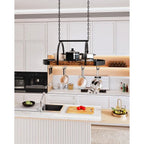 Pot Rack, Pot Hanger for Kitchen, Ceiling Mounted Pot Holder, Cookware Organizer with 12 SShaped Hooks, for Pot, Pan Storage, Sp