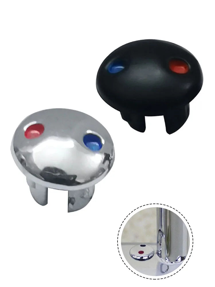 10PCS Faucet Handle Hot And Cold Water Sign Red And Blue Label Decoration Cover Kitchen Bathroom Mixer Tap Indicate For Holes