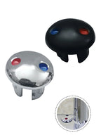 10PCS Faucet Handle Hot And Cold Water Sign Red And Blue Label Decoration Cover Kitchen Bathroom Mixer Tap Indicate For Holes