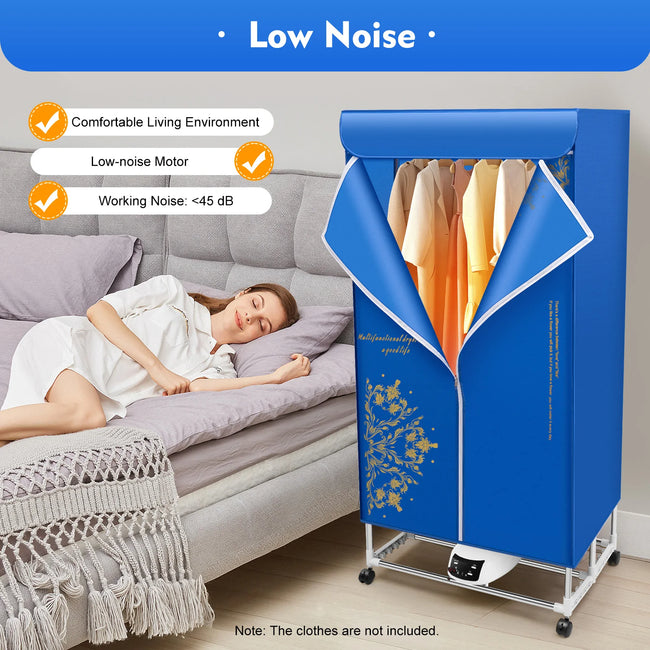 220V Folding Remote Control Dryer with Pattern for Drying Clothes 3 Gears Adjustment Dryer Hover Image