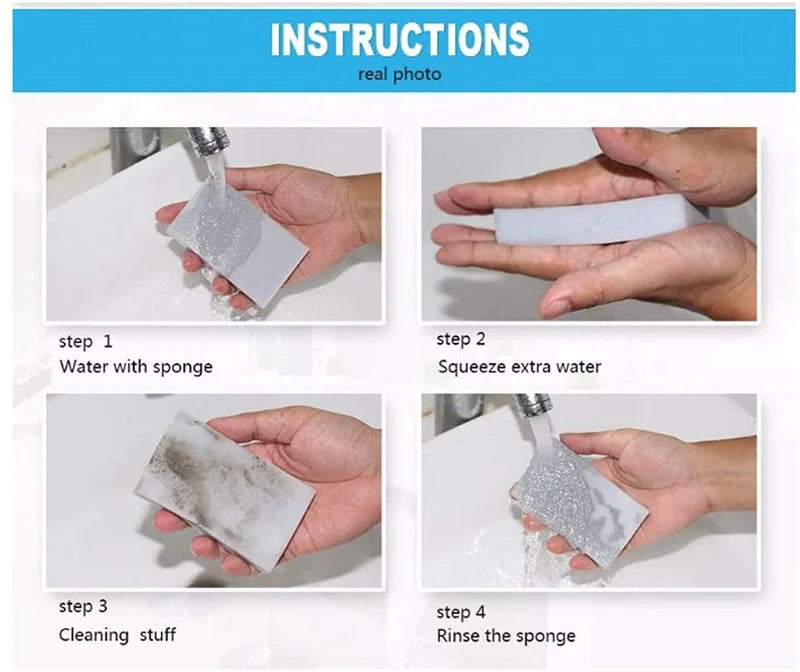 20/40/100 PCS Magic Compressed Sponge Eraser Cleaner Kitchen Accessory Tool Melamine Sponge Dish Washing Brush Cleaning