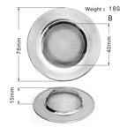 1Pc Stainless Steel Sink Filter Trap Bathtub Hair Catcher Stopper Kitchen Coffee Food Slag Mesh Strainer Floor Drain with Handle