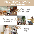 Vertical Cosmetic Bag - Portable, Large Capacity, Waterproof Multipurpose Vertical Toiletry Bag for Women,Stationery Storage Bag