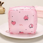 Portable Waterproof Sanitary Pad Holder Bag - Zippered Pouch for Tampons Pads, Menstrual Organizer for Women Girls Travel