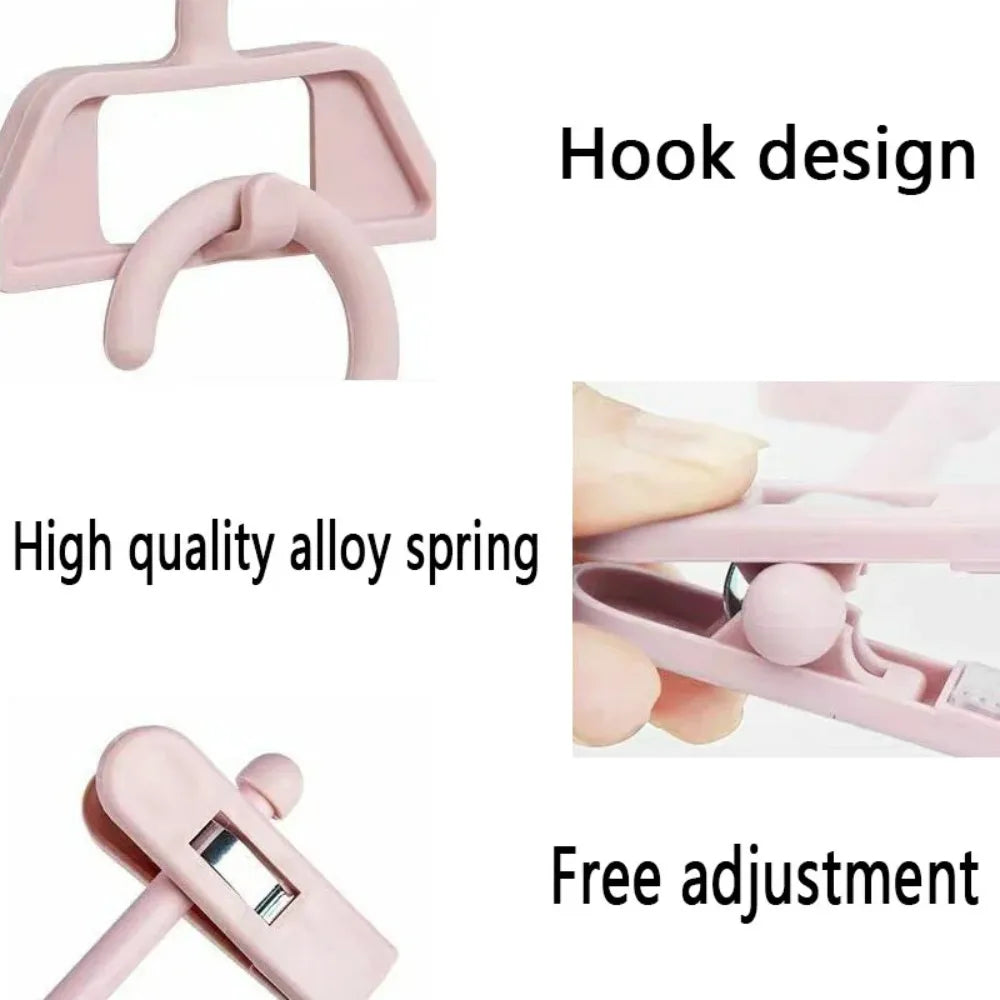 5PCS New Adjustable Skirt Peg Hanger Non-Slip Portable Trouser Clips Save Space Hangers Household