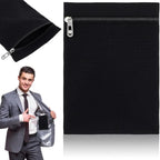 Polyester Sew-in Side Hidden Pocket with Zipper Inside Security Pocket for Clothing Coat Inside Pockets Travel Wallet Pouch