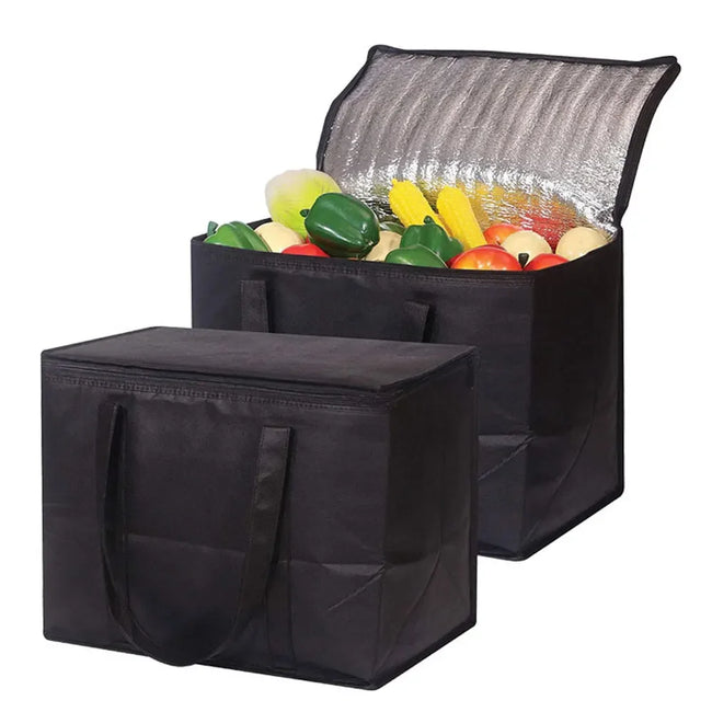Insulated Thermal Cooler Bag Insulation To Keep Cold Large Capacity Portable Lunch Bag Zip Picnic Camping Tin Foil Food Bags Hover Image