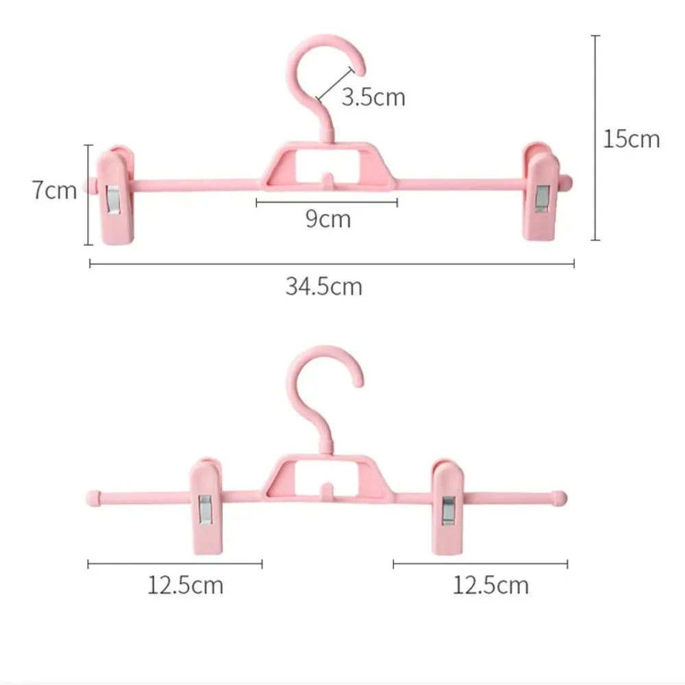 5PCS New Adjustable Skirt Peg Hanger Non-Slip Portable Trouser Clips Save Space Hangers Household