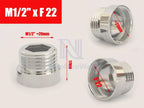 1pc 1/2'' BSP Male Thread Change To 16 18 20 22 24 26 28 30  Male Female Faucet Adapter Kitchen Bathroom Brass Water Tape Joint