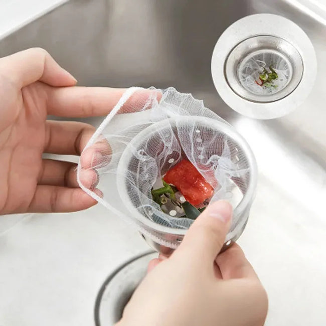 100pcs Disposable Sink Filter Kitchen Sewer Net Garbage Filter Bag Sink Strainer Accessories Bathroom0 Drain Hair Anti-blocking Main Image