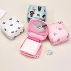 Portable Waterproof Sanitary Pad Holder Bag - Zippered Pouch for Tampons Pads, Menstrual Organizer for Women Girls Travel