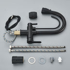 Black Purification Kitchen Faucets Pull Out Kitchen Water Filter Tap 3 Way Mixer Tap torneira para cozinha de parede Crane