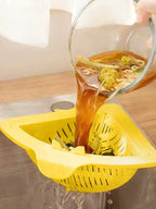 Storage Container Capacity Suction Cup Kitchen Sink Strainer Basket with Simple Installation Corner Sink Trash for Kitchen