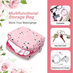 Portable Waterproof Sanitary Pad Holder Bag - Zippered Pouch for Tampons Pads, Menstrual Organizer for Women Girls Travel