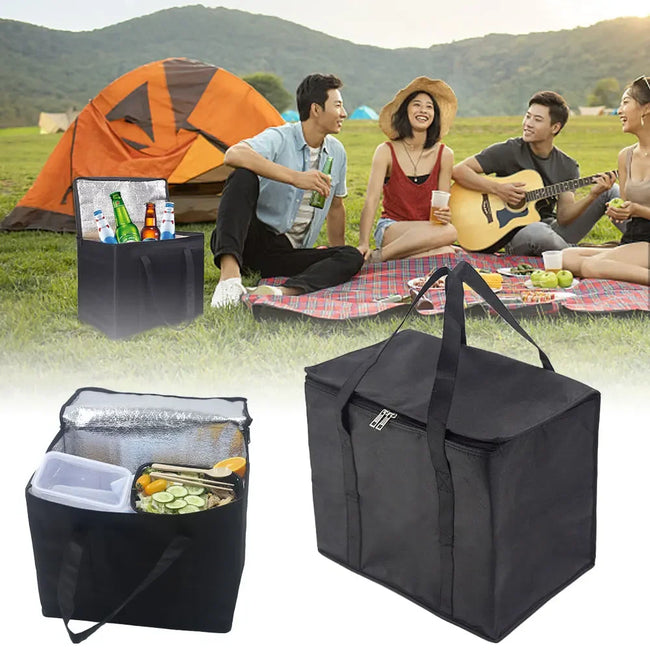 Insulated Thermal Cooler Bag Insulation To Keep Cold Large Capacity Portable Lunch Bag Zip Picnic Camping Tin Foil Food Bags Main Image