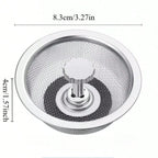 Universal Stainless Steel Sink Kitchen Strainer  Anti-Clogging Mesh Filter for Bathroom  Sinks Manual No Electricity Required